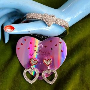 Heart rhinestone set